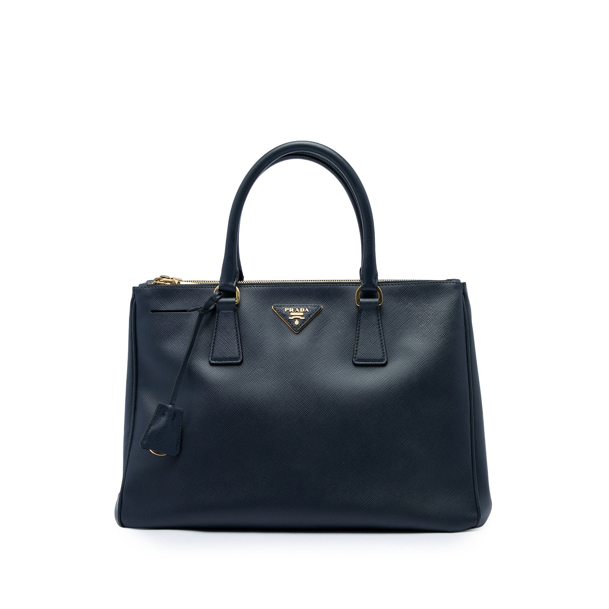 Double leather handbag