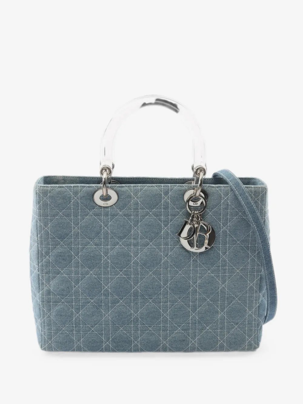 2000s large Lady Dior Cannage tote bag