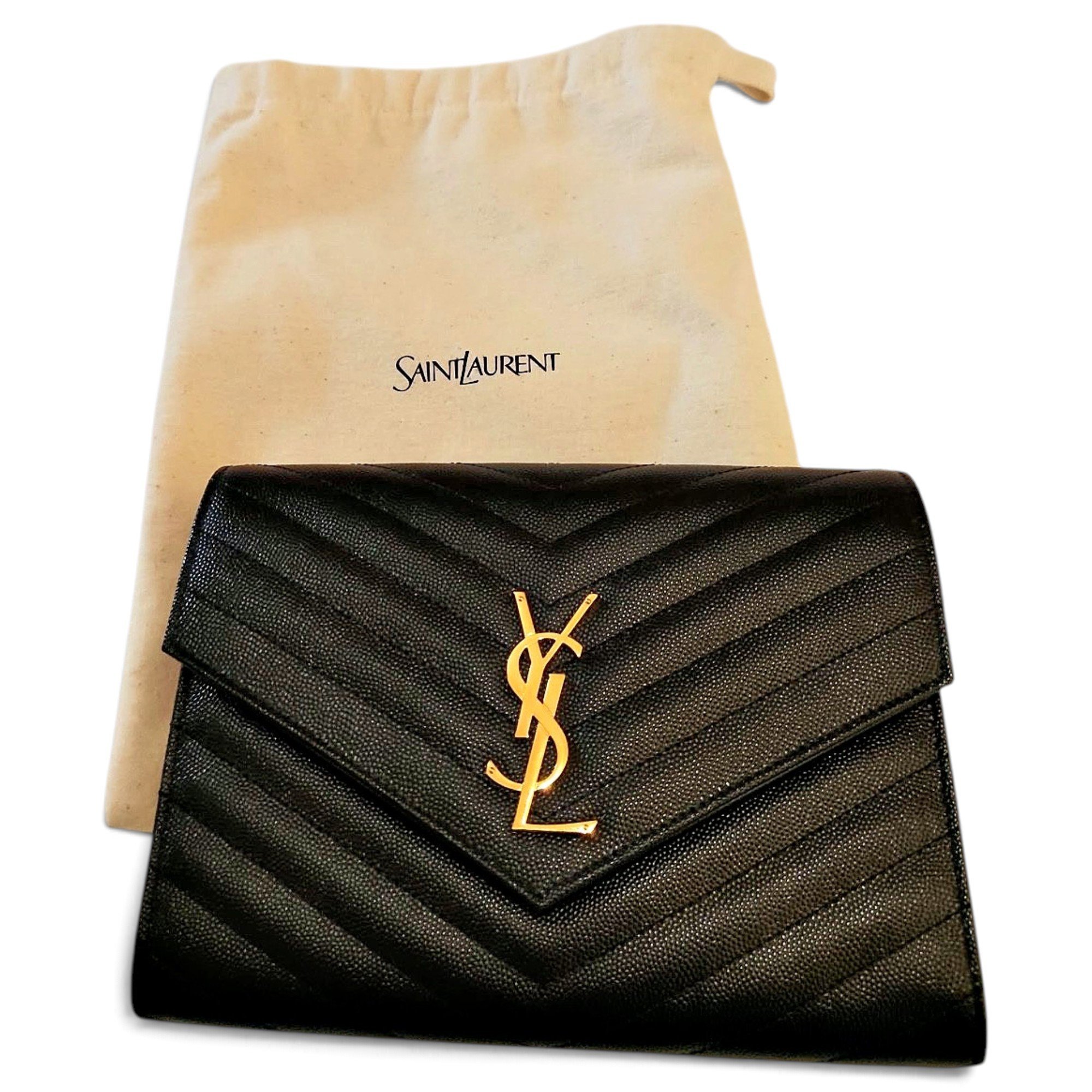 Saint Laurent Envelope leather handbag