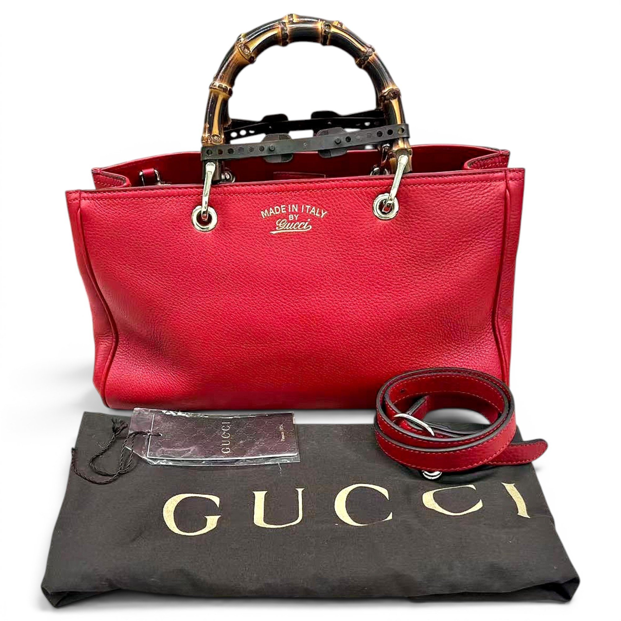 Bamboo leather handbag
