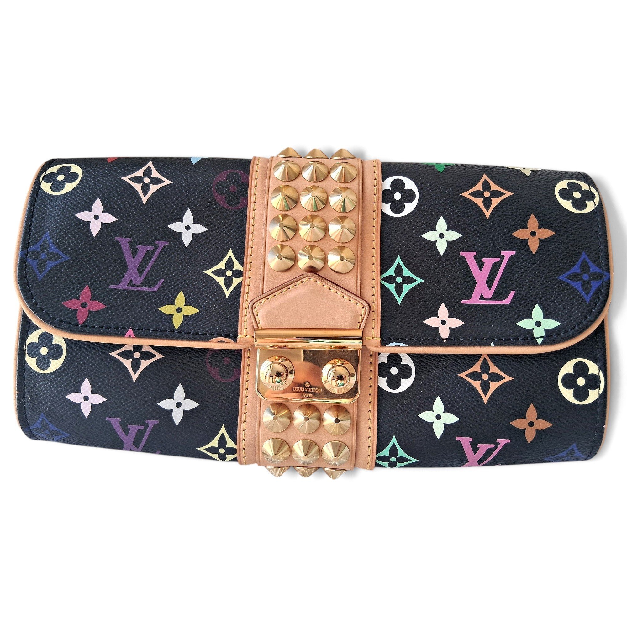 Leather clutch bag