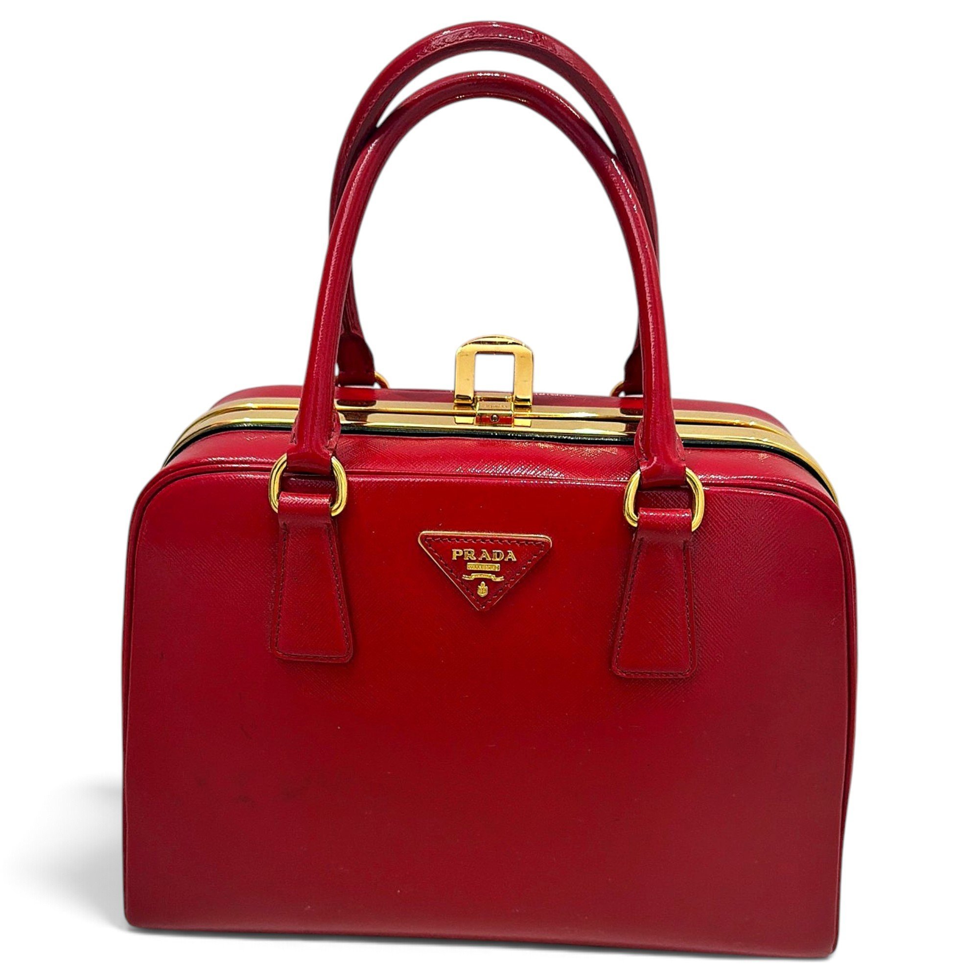 Pyramid leather bowling bag