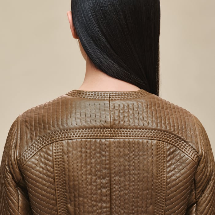 Marron Muschio Quilted Jacket