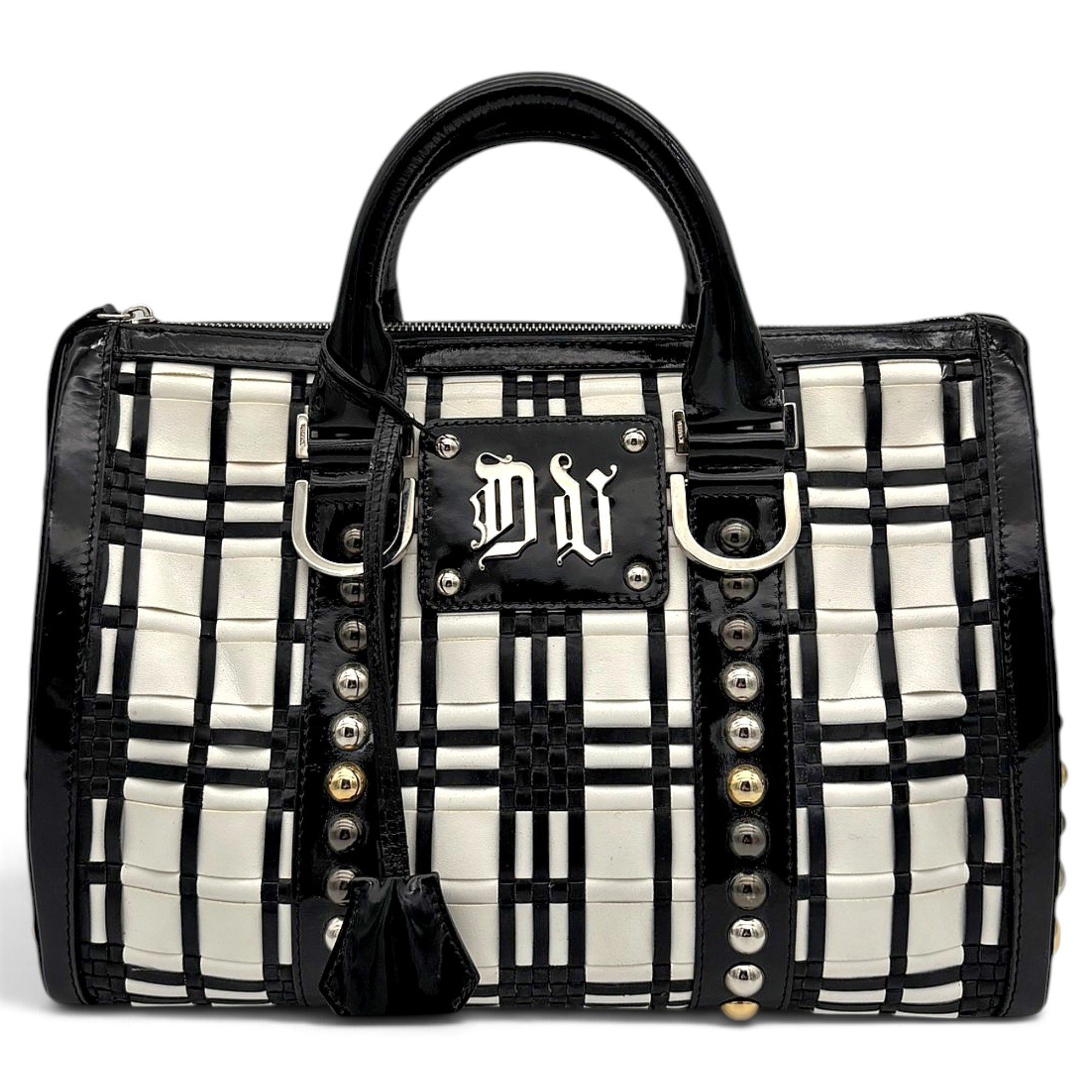 Patent leather handbag