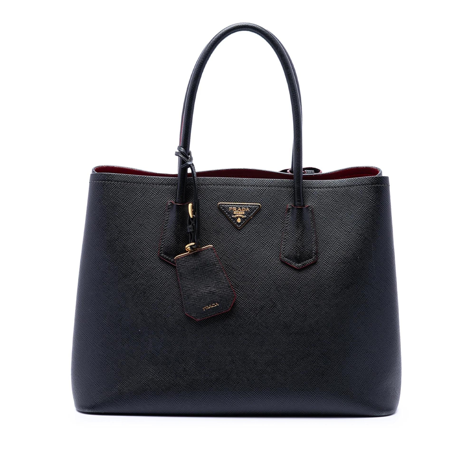 Double leather satchel