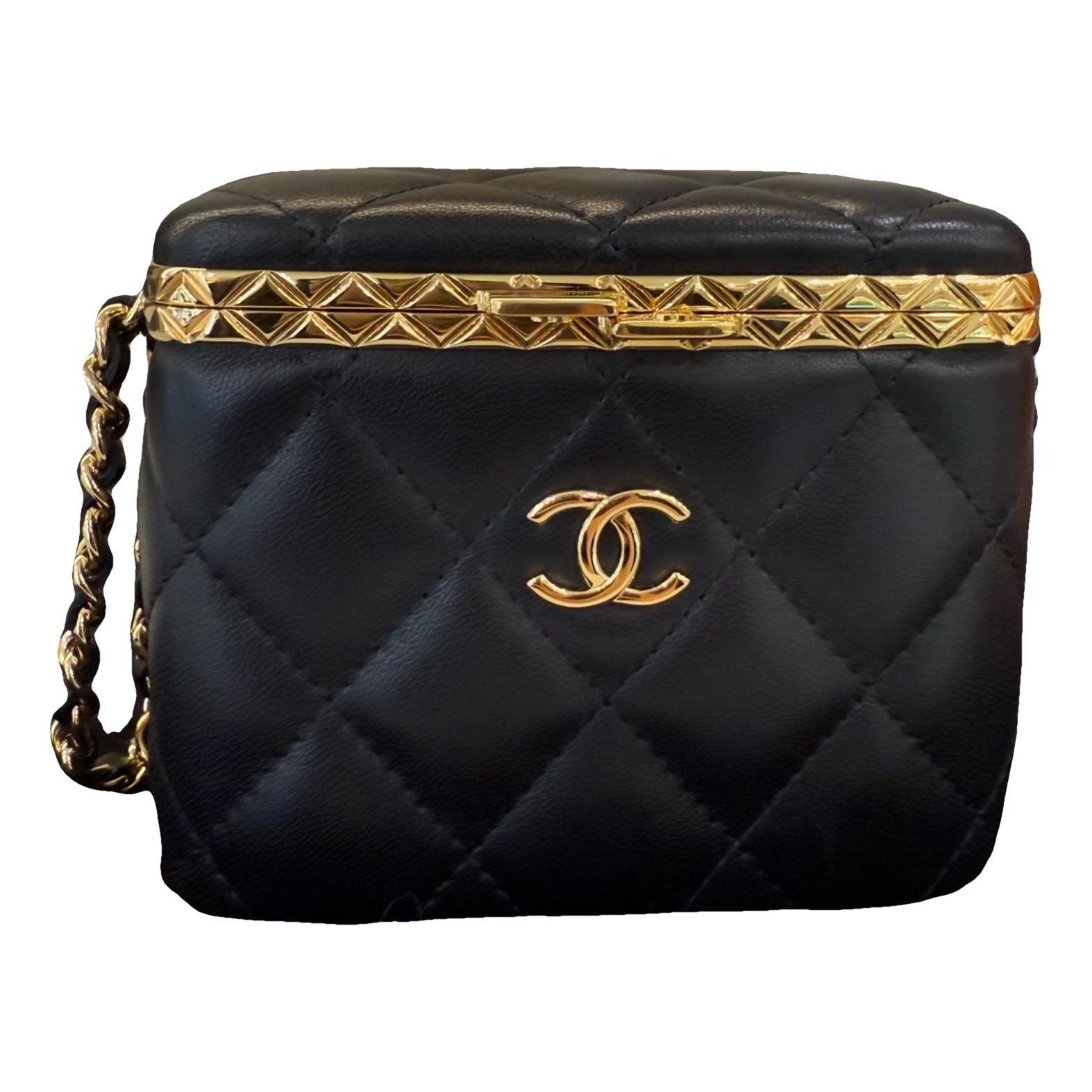 Vanity leather handbag