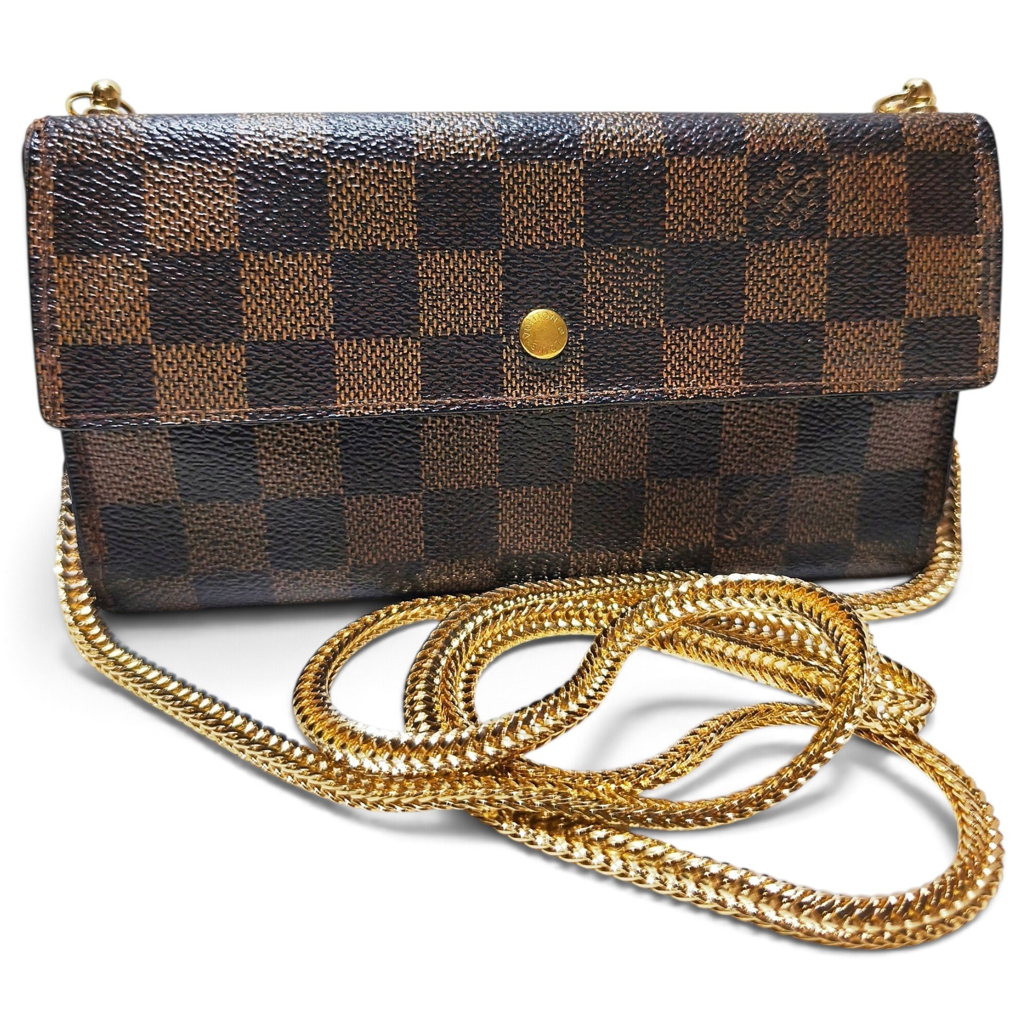Leather clutch bag