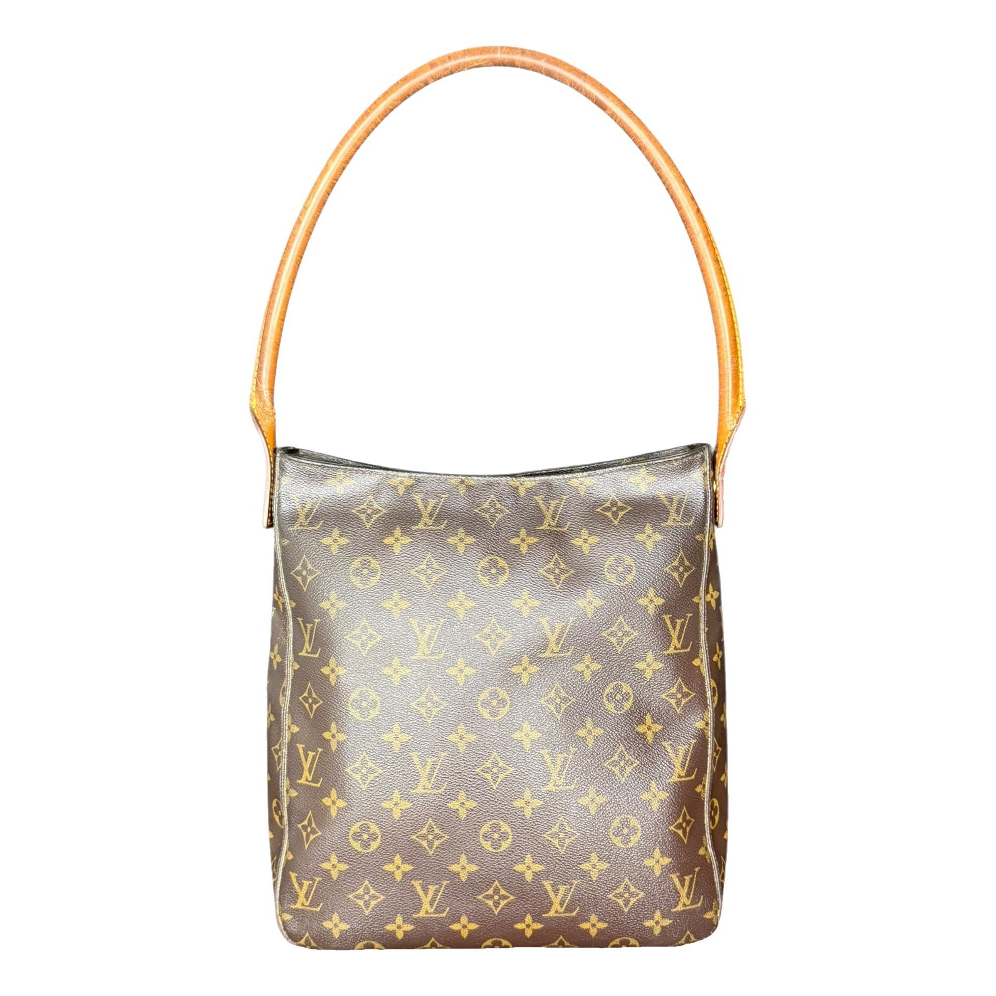 Looping leather handbag