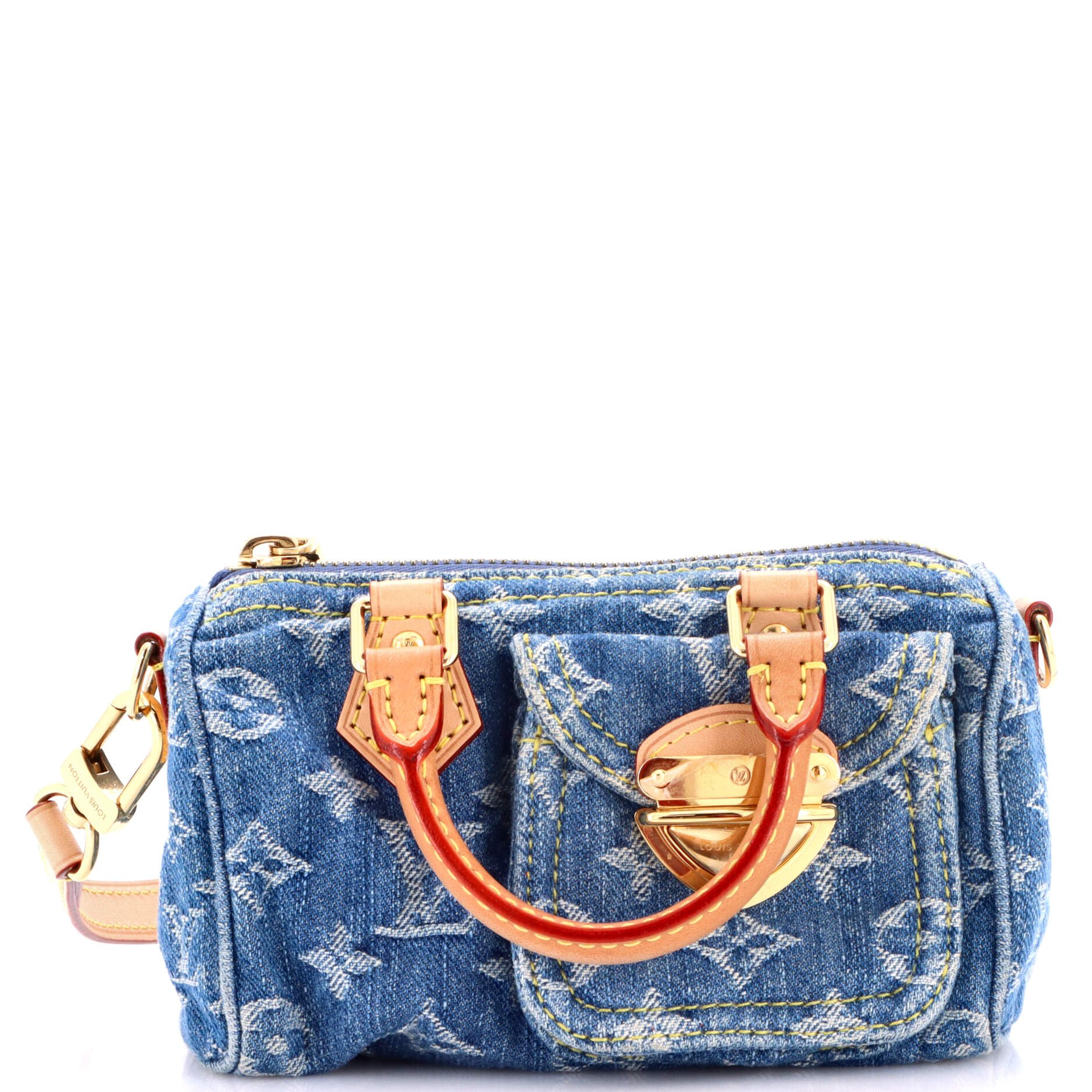 Speedy Bandouliere NM Bag Monogram Denim Nano