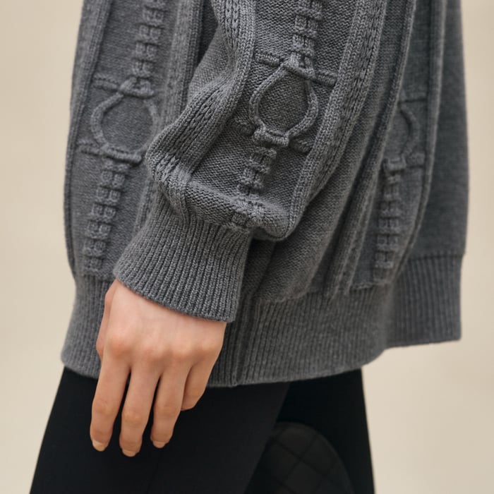 Gris Osmium Buttoned Cardigan
