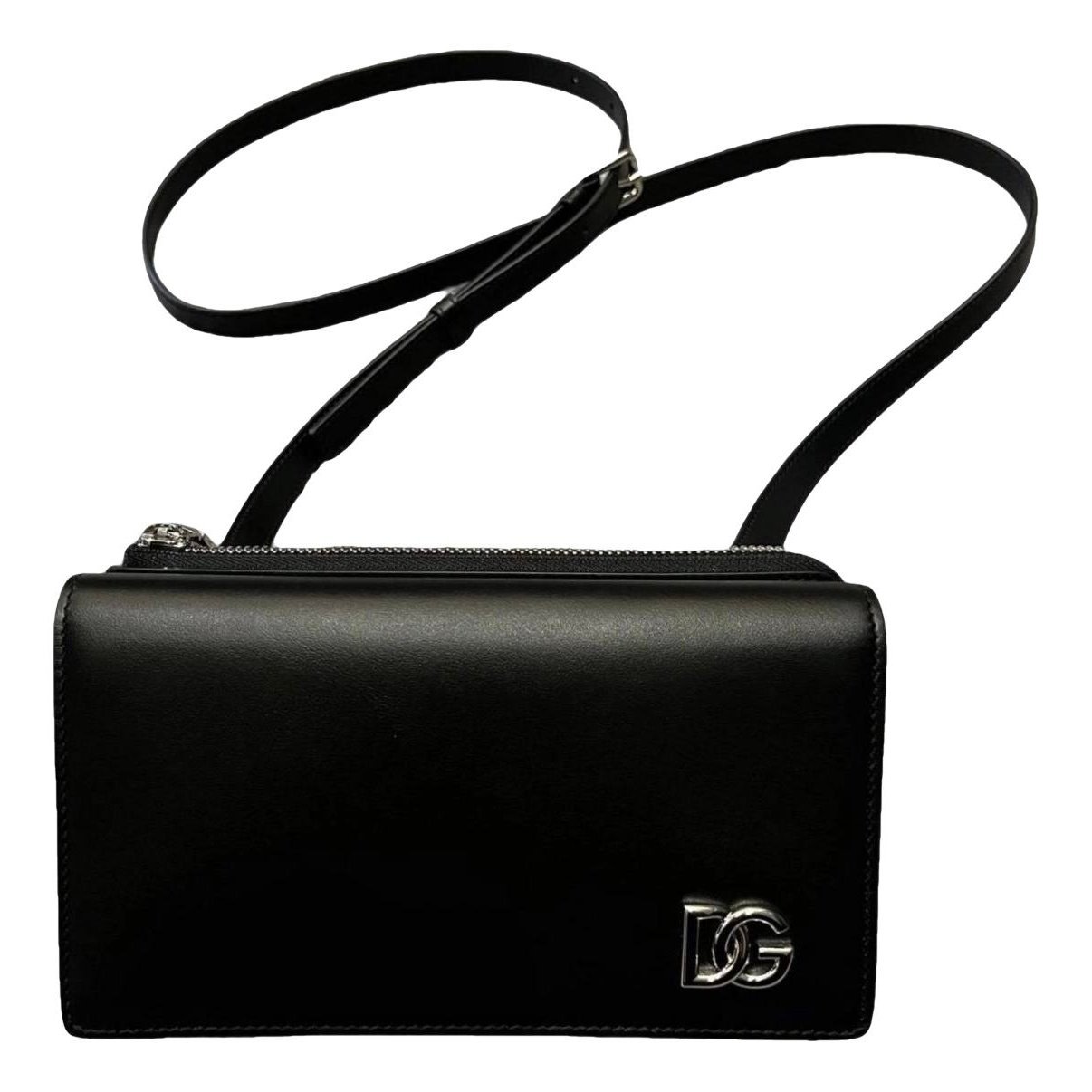 Leather clutch bag