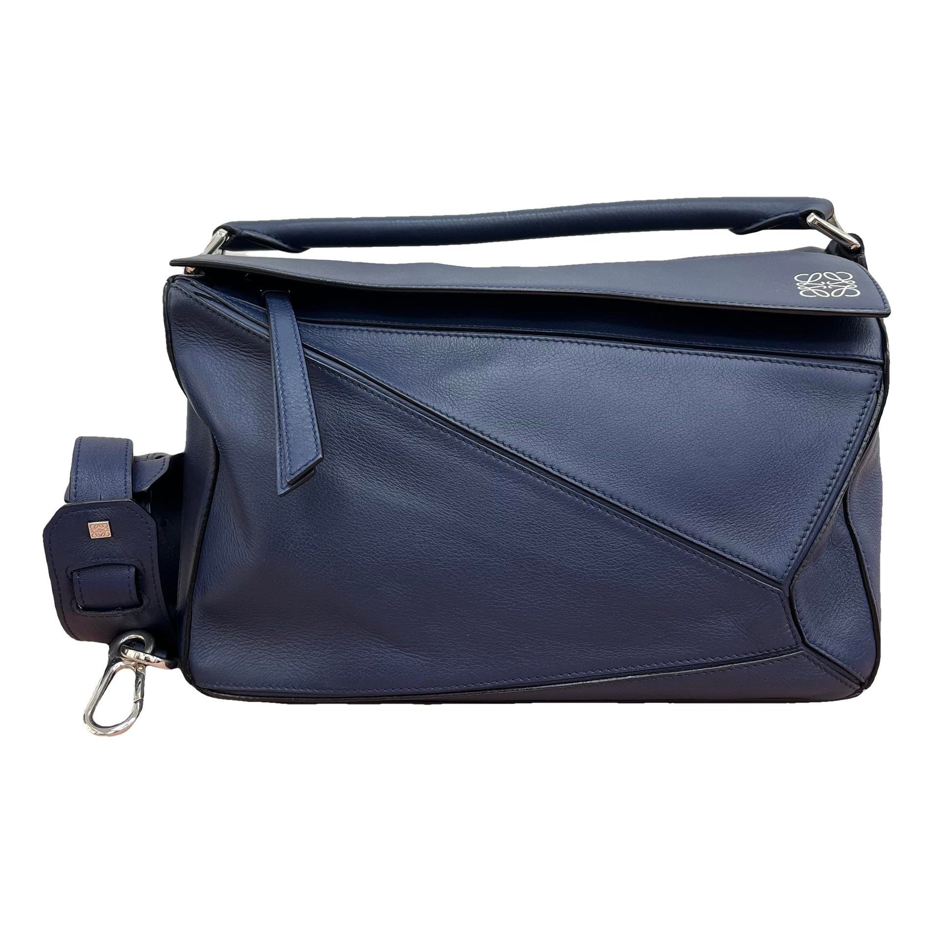 Puzzle leather handbag