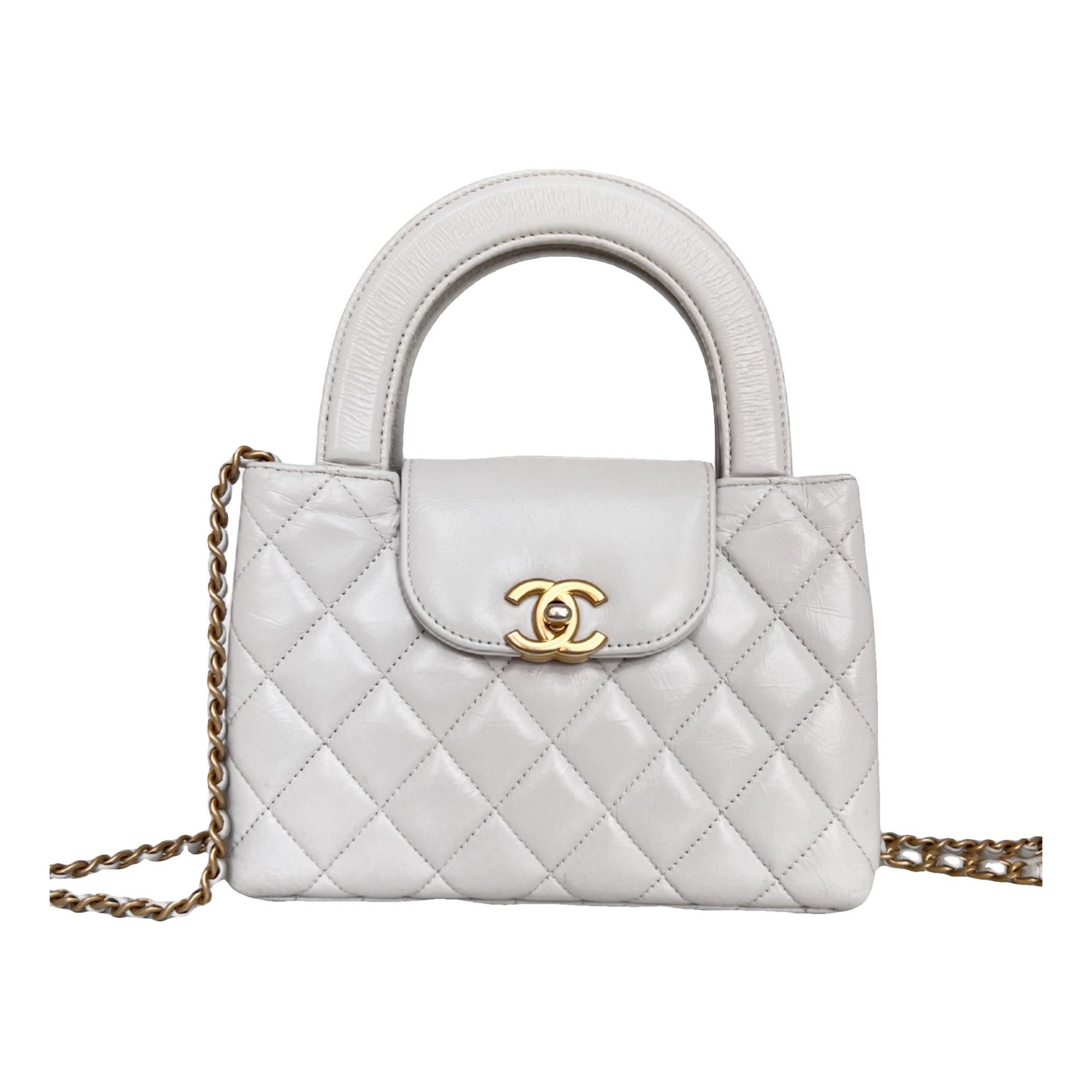 Mini Shopping leather handbag