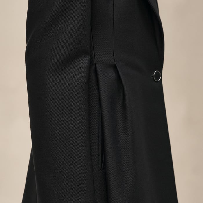 Noir Wraparound Suit Jacket