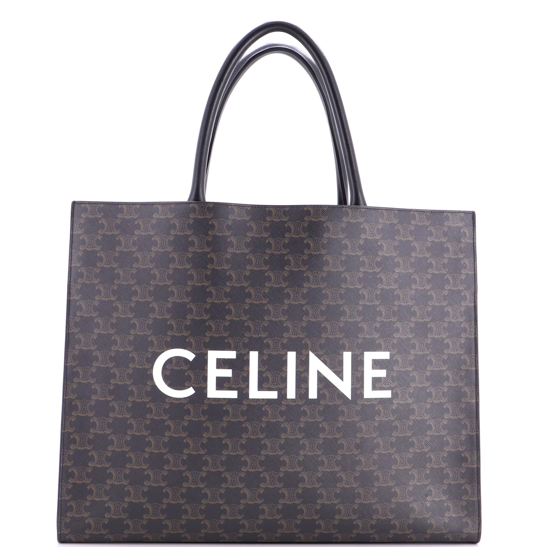 Horizontal Logo Cabas Tote Triomphe Coated Canvas