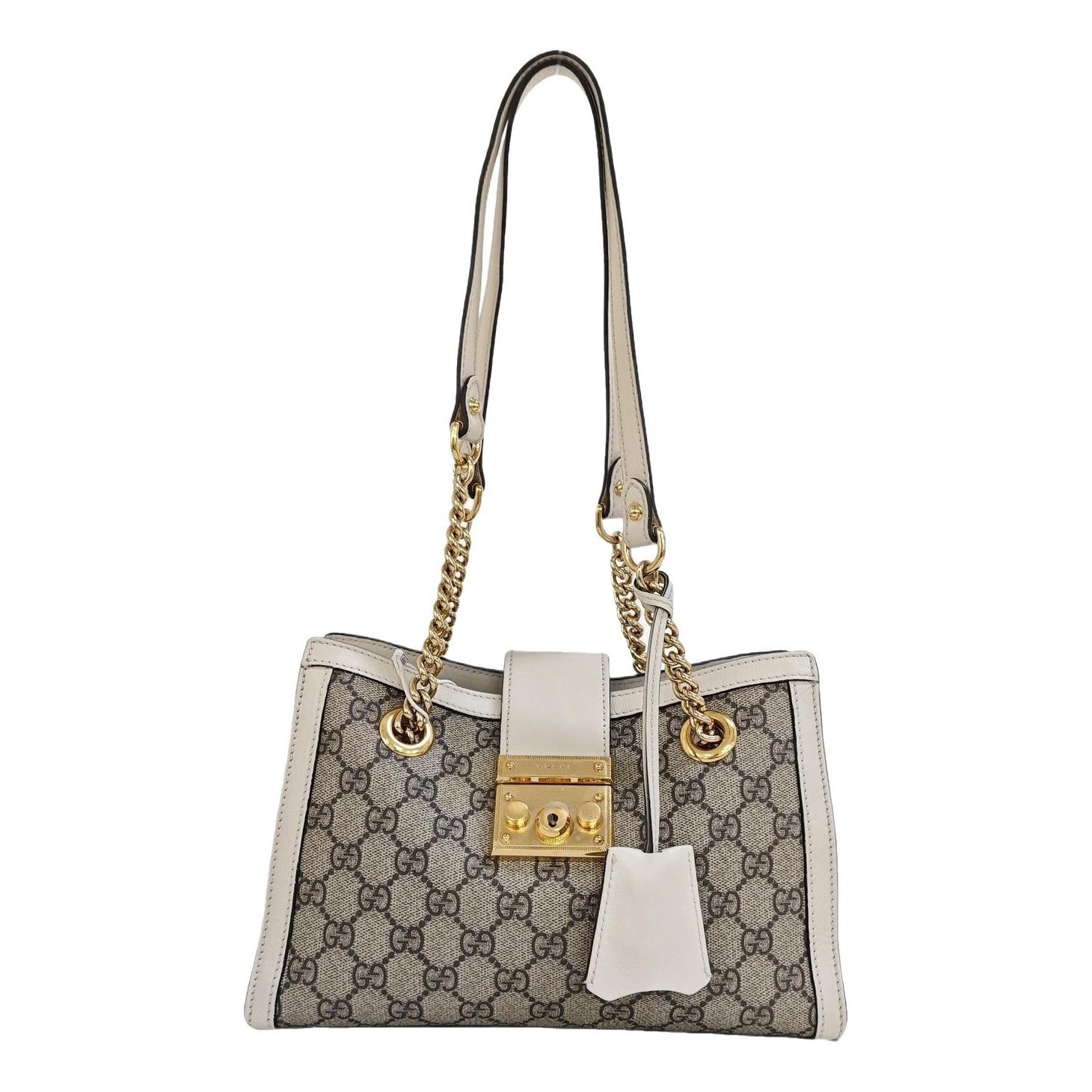 Padlock leather handbag