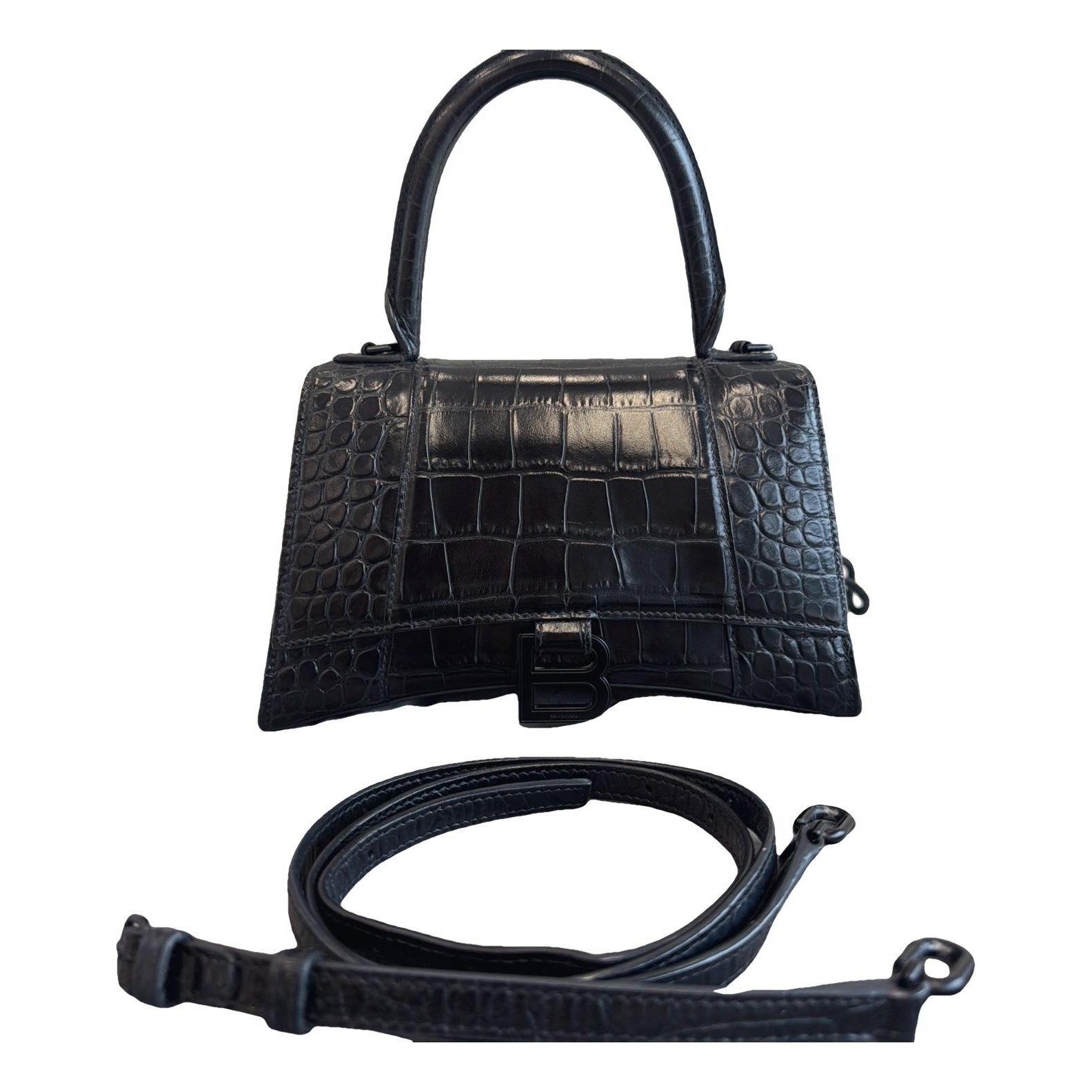 Hourglass pony-style calfskin handbag