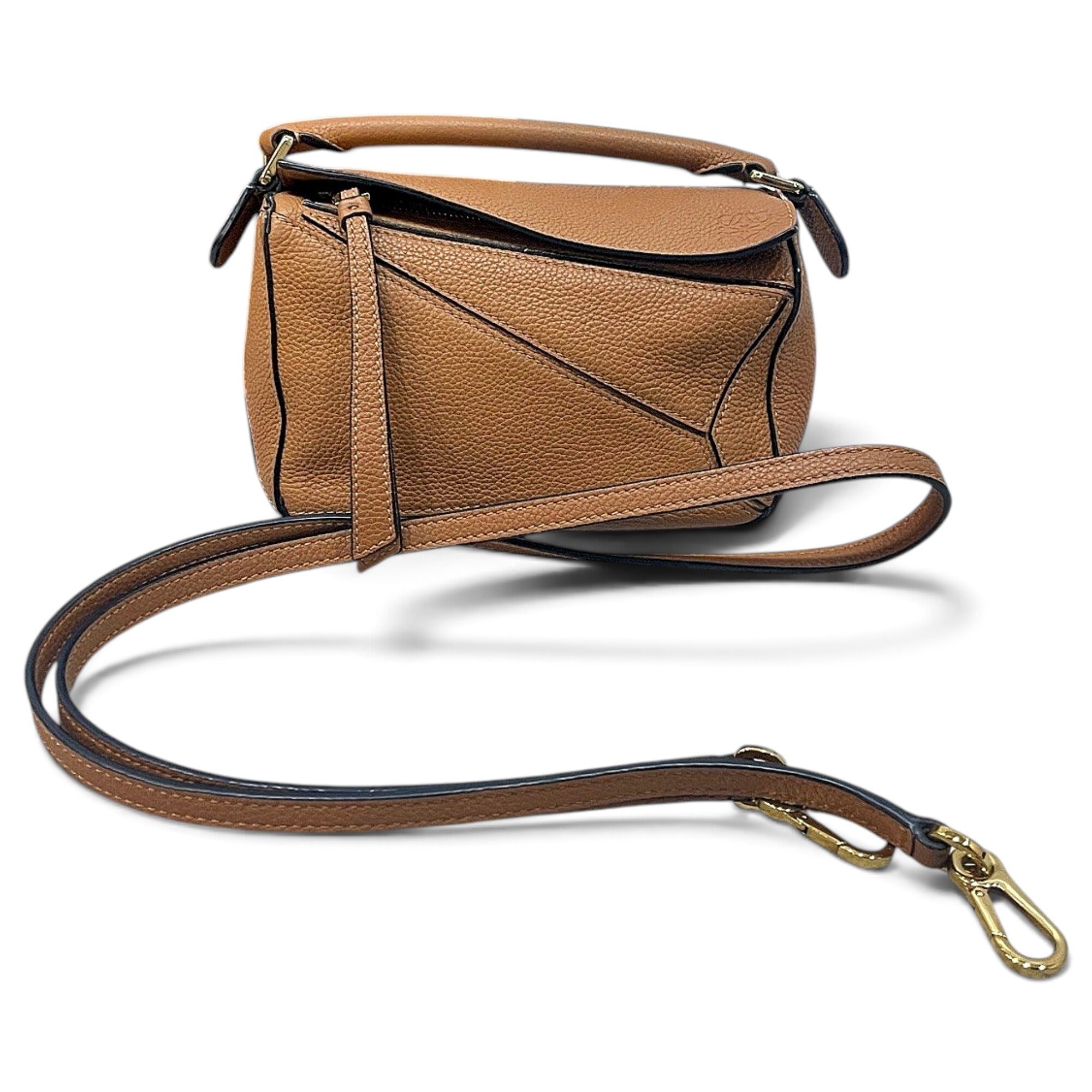 Puzzle leather handbag