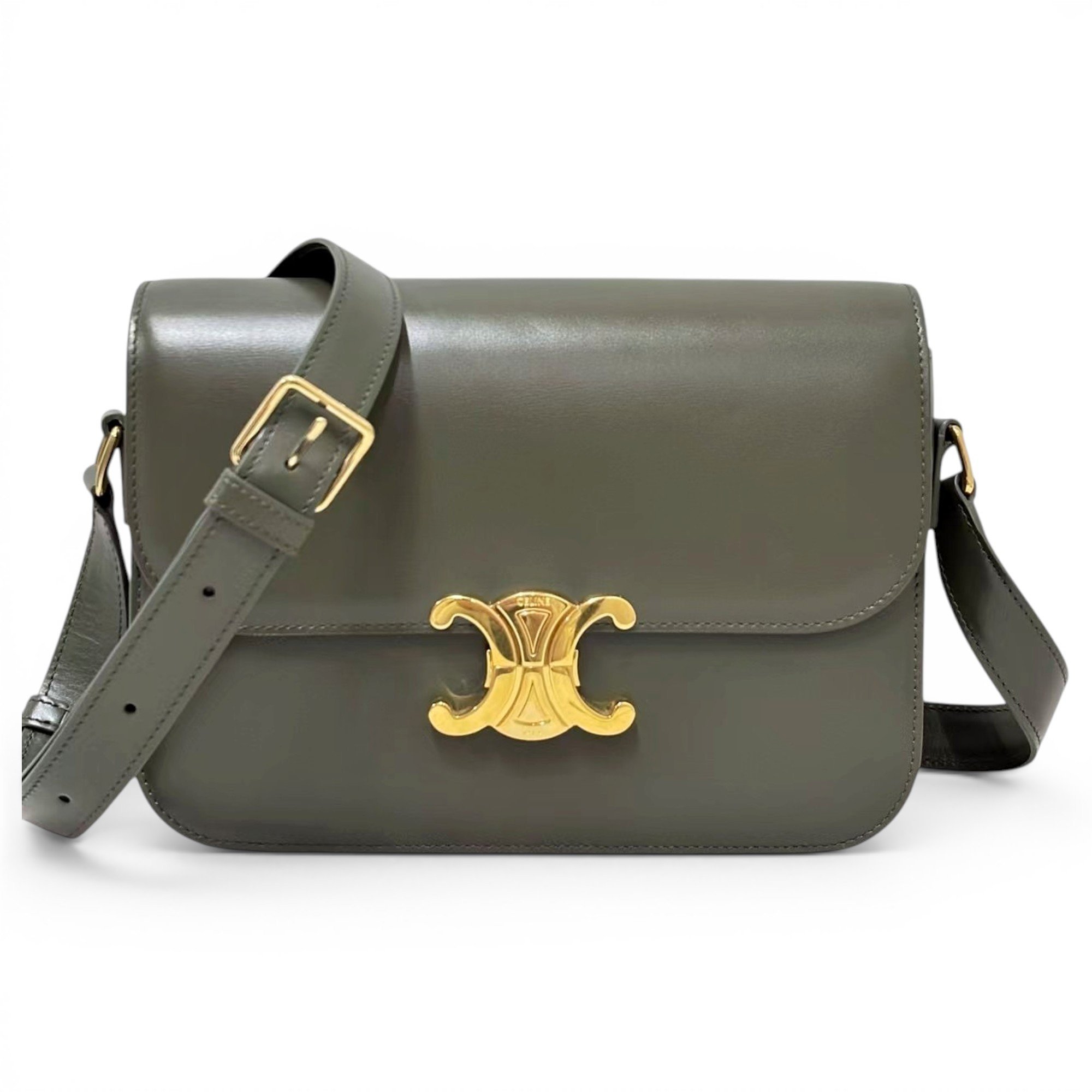 Triomphe leather handbag