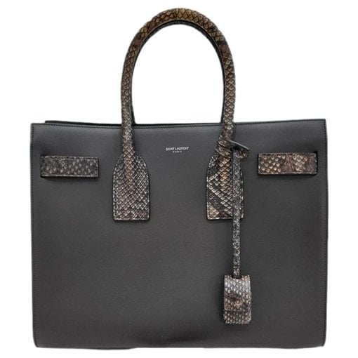 Leather clutch bag