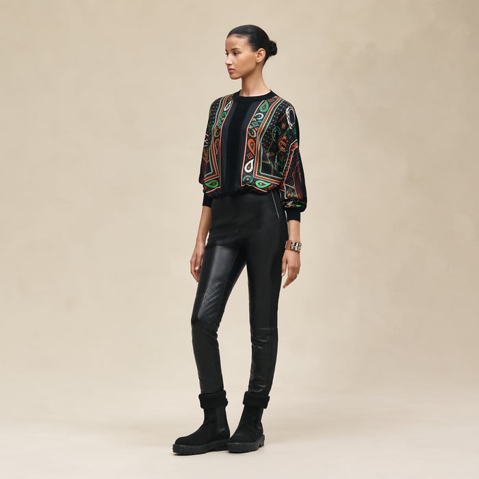 Noir "Porte-bonheur Bandana" Long-sleeve Sweater