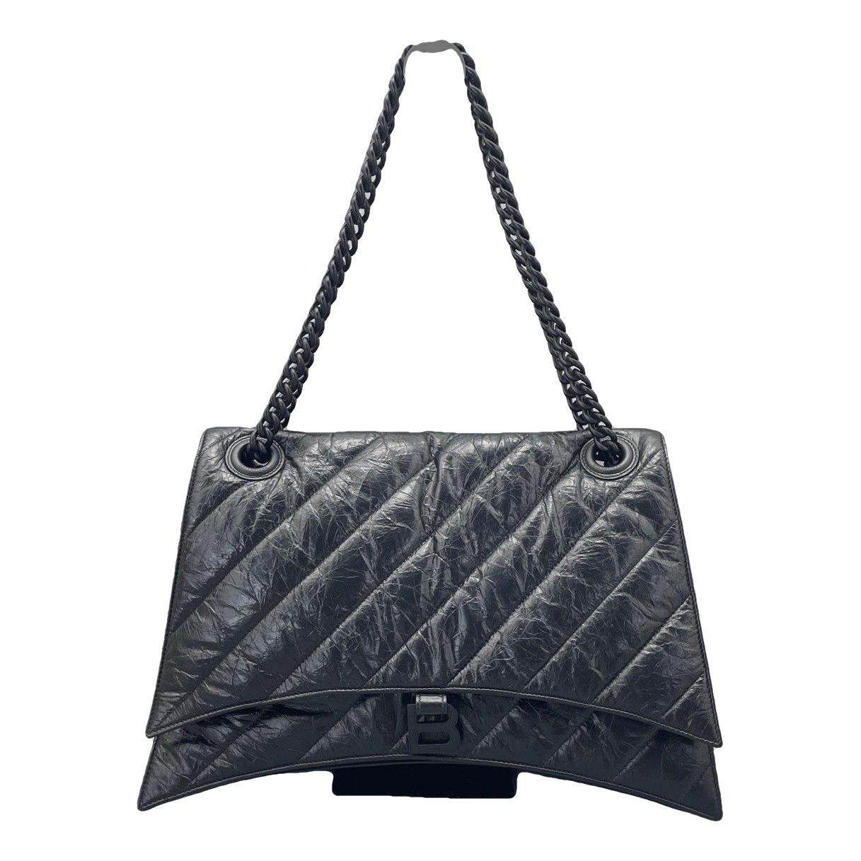 Crush leather handbag