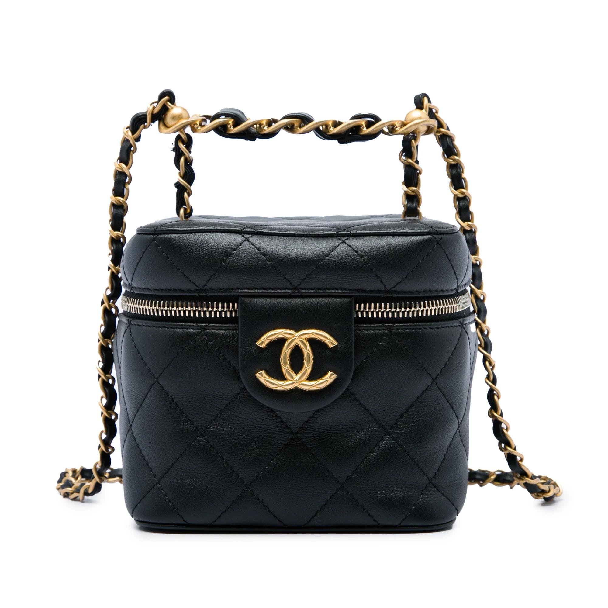 Leather vanity case