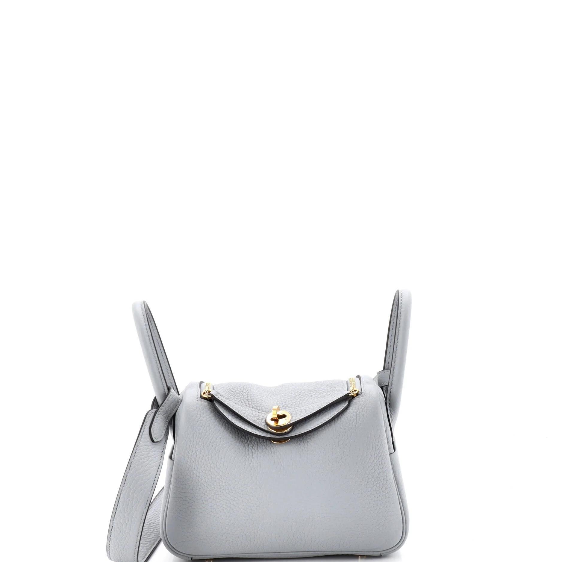 Hermes Lindy Handbag Clemence Leather 2025