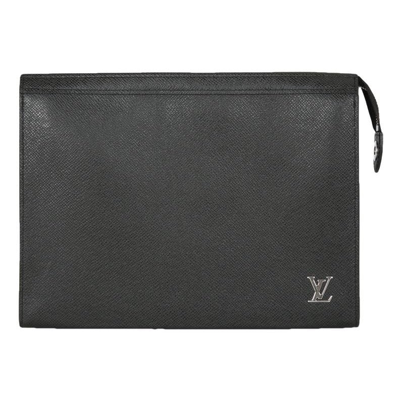 Leather clutch bag