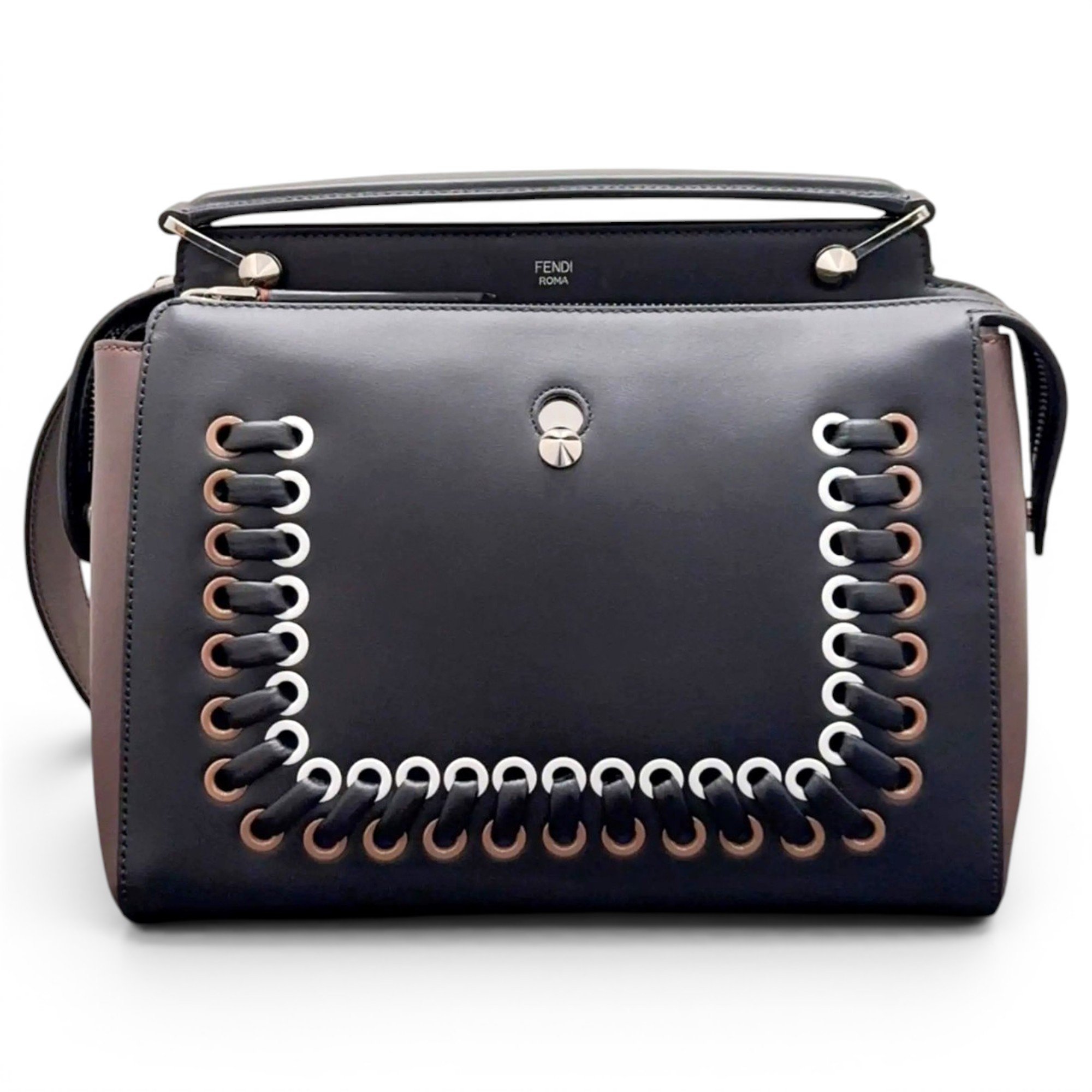Dot Com leather handbag