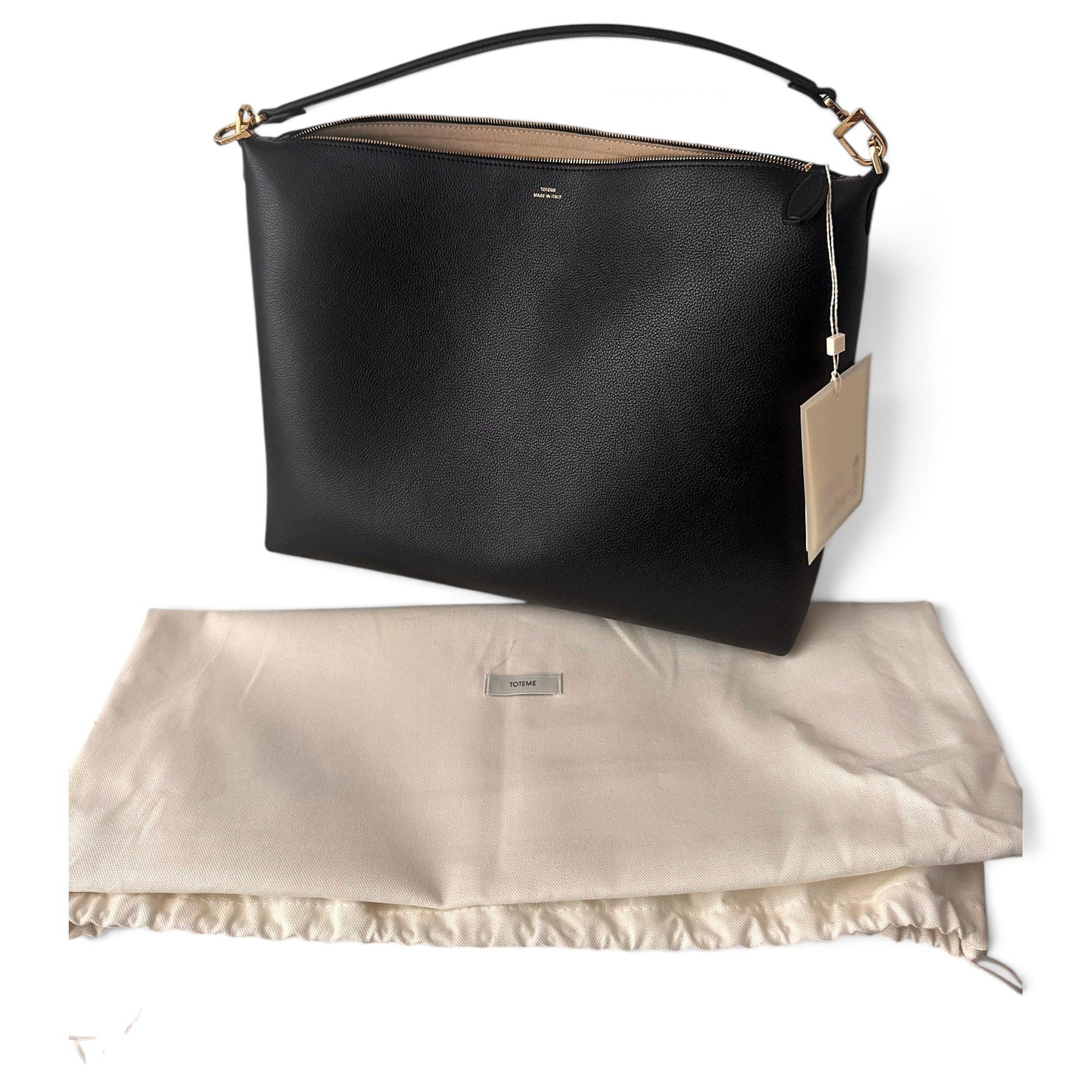 Bevel leather handbag
