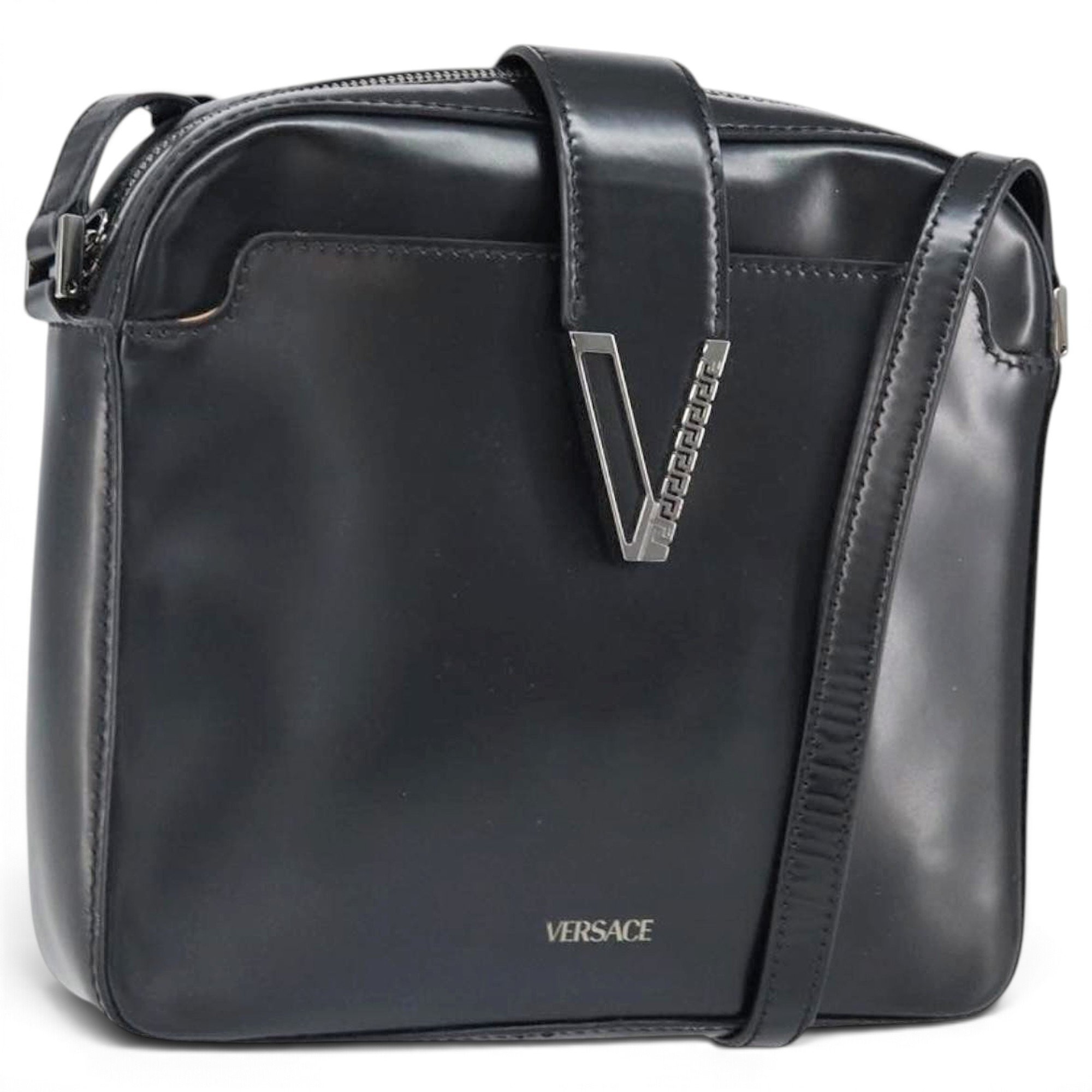 Patent leather handbag