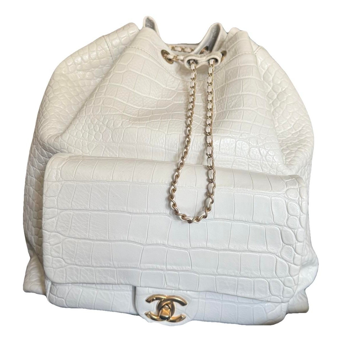 Leather backpack