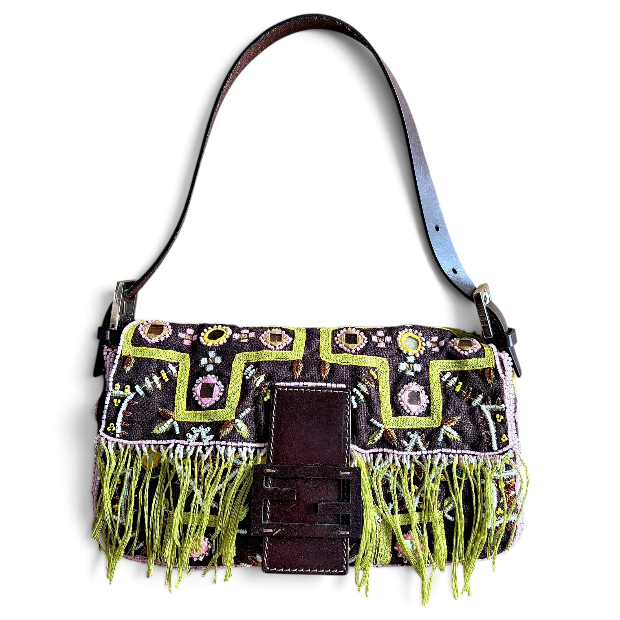 Baguette glitter handbag