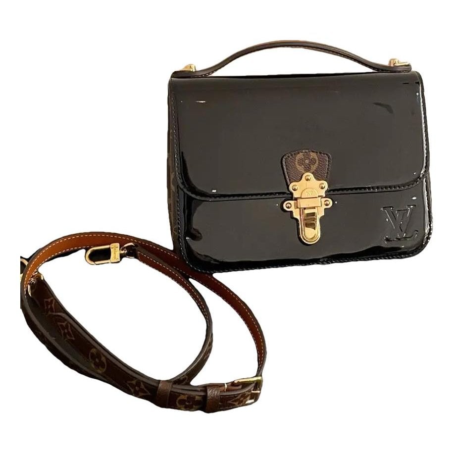 Cherrywood patent leather handbag