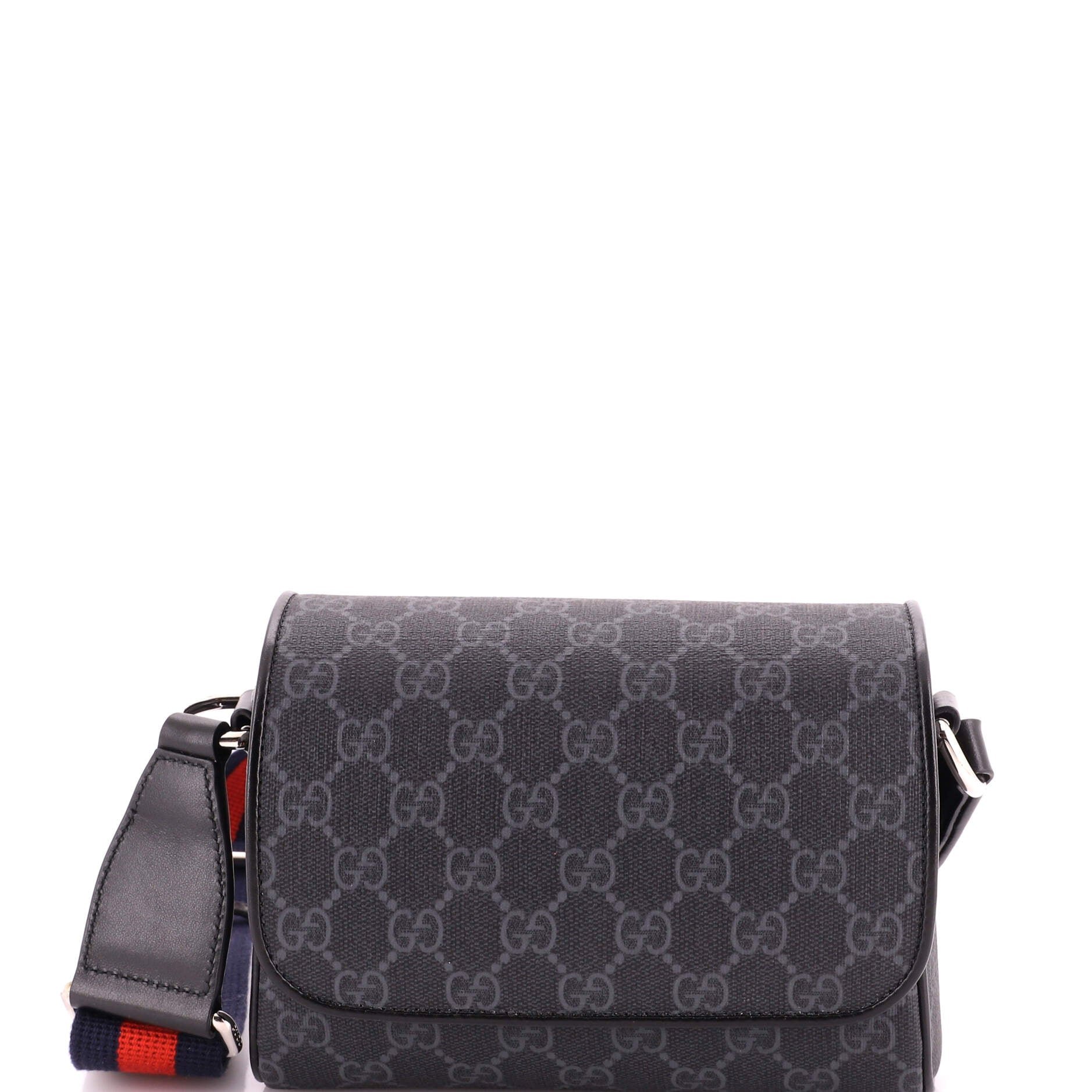 Web Flap Messenger Bag GG Coated Canvas Super Mini