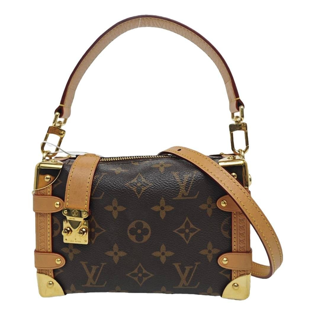 Side Trunk leather handbag