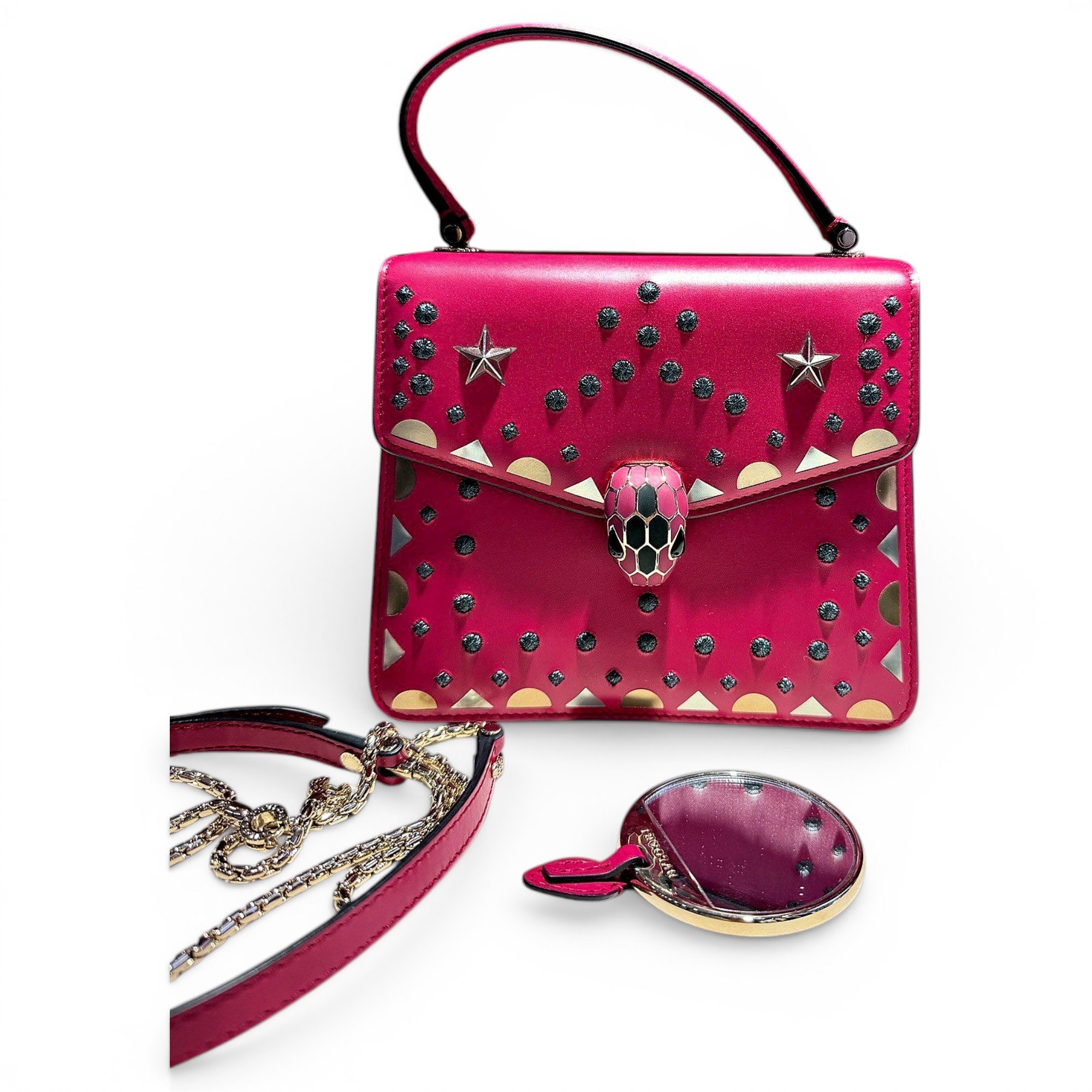 Serpenti leather handbag
