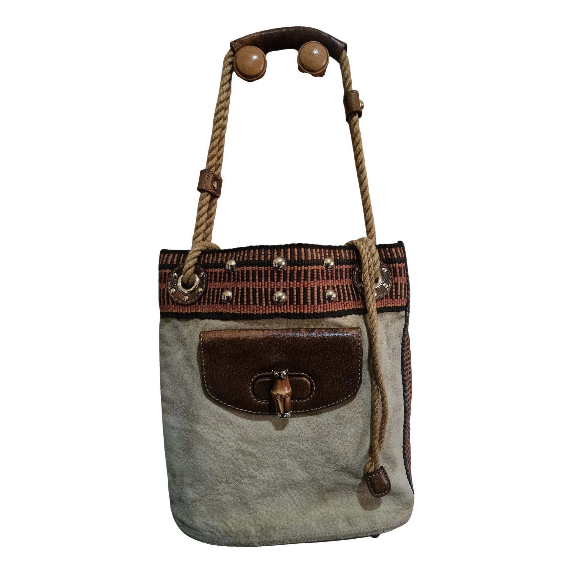 Vintage Bamboo leather handbag