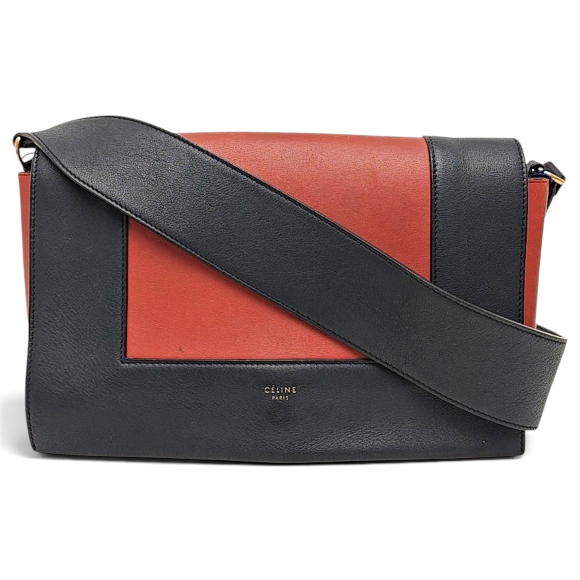 Frame leather handbag