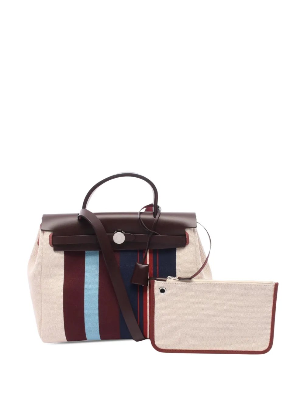 2024 H Plume Rayures d'Equipage Laquered Herbag Zip 31 satchel