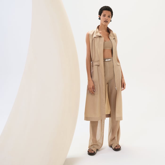 Beige Kraft Twinset Coat