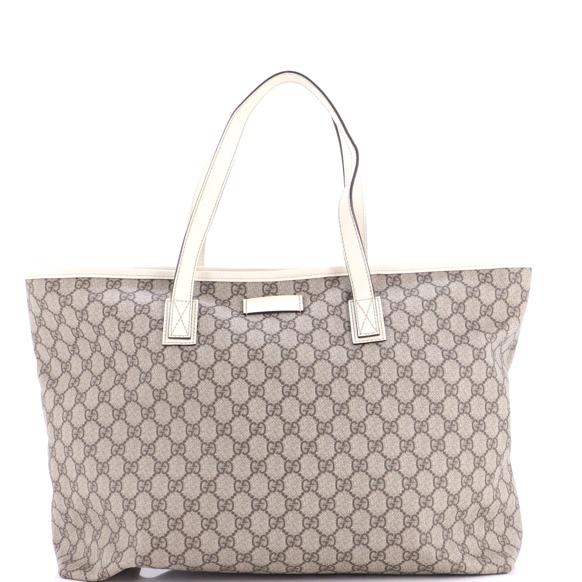 Plus Tote GG Coated Canvas with Leather Large