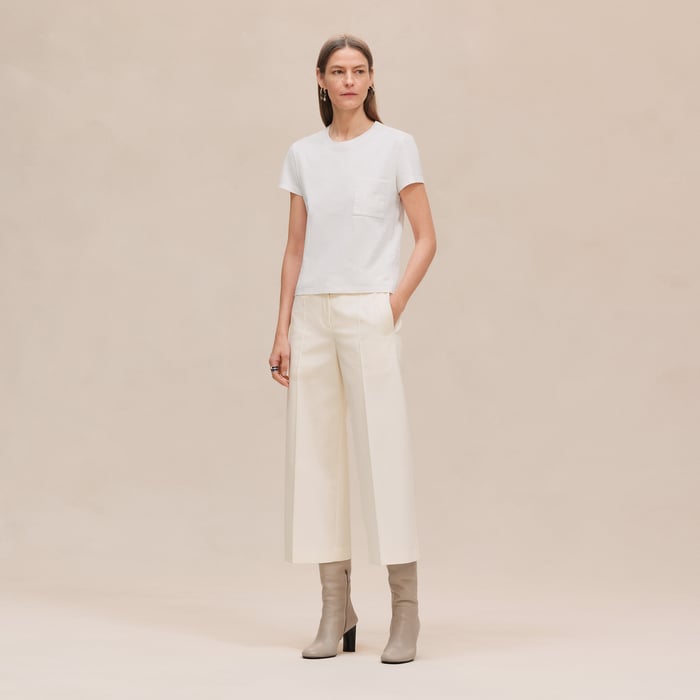 Blanc Embroidered Pocket T-shirt