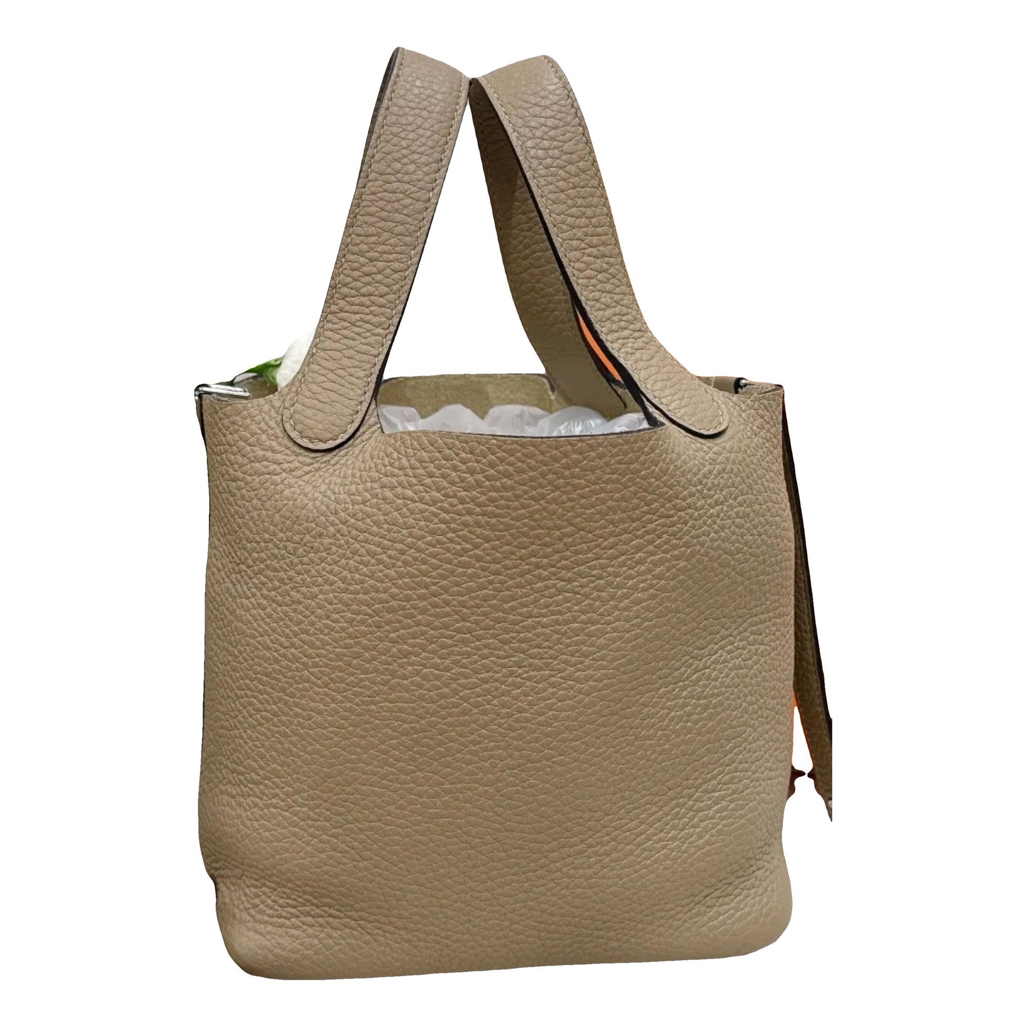 Picotin leather tote