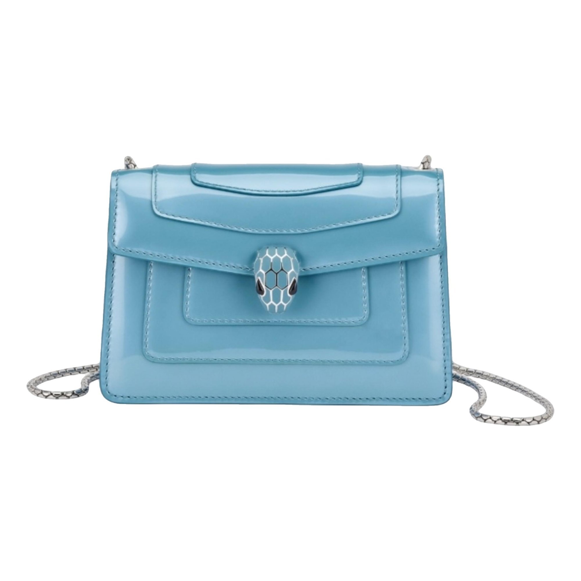 Serpenti patent leather handbag