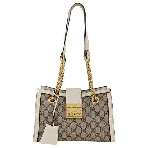 Padlock leather handbag
