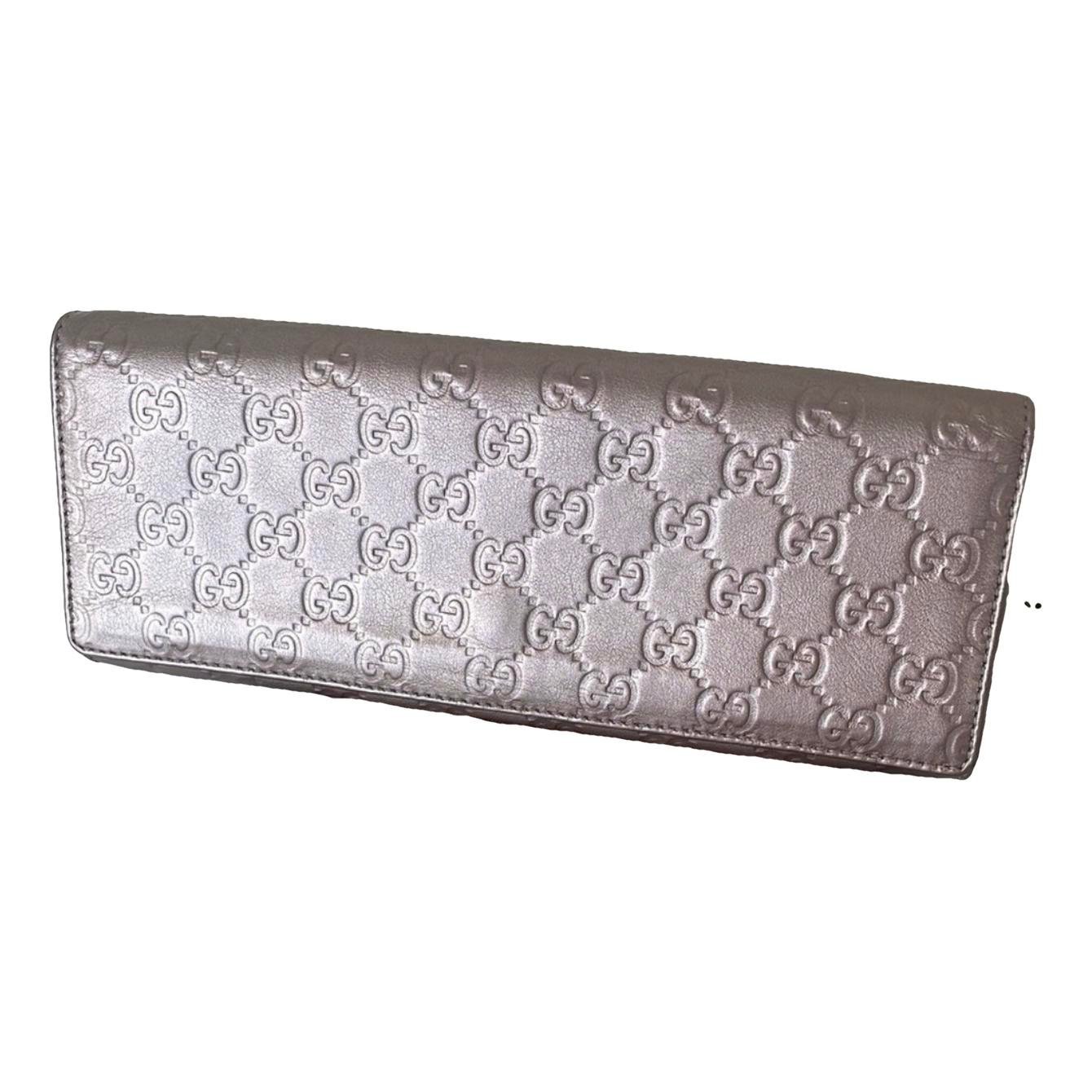 Leather clutch bag