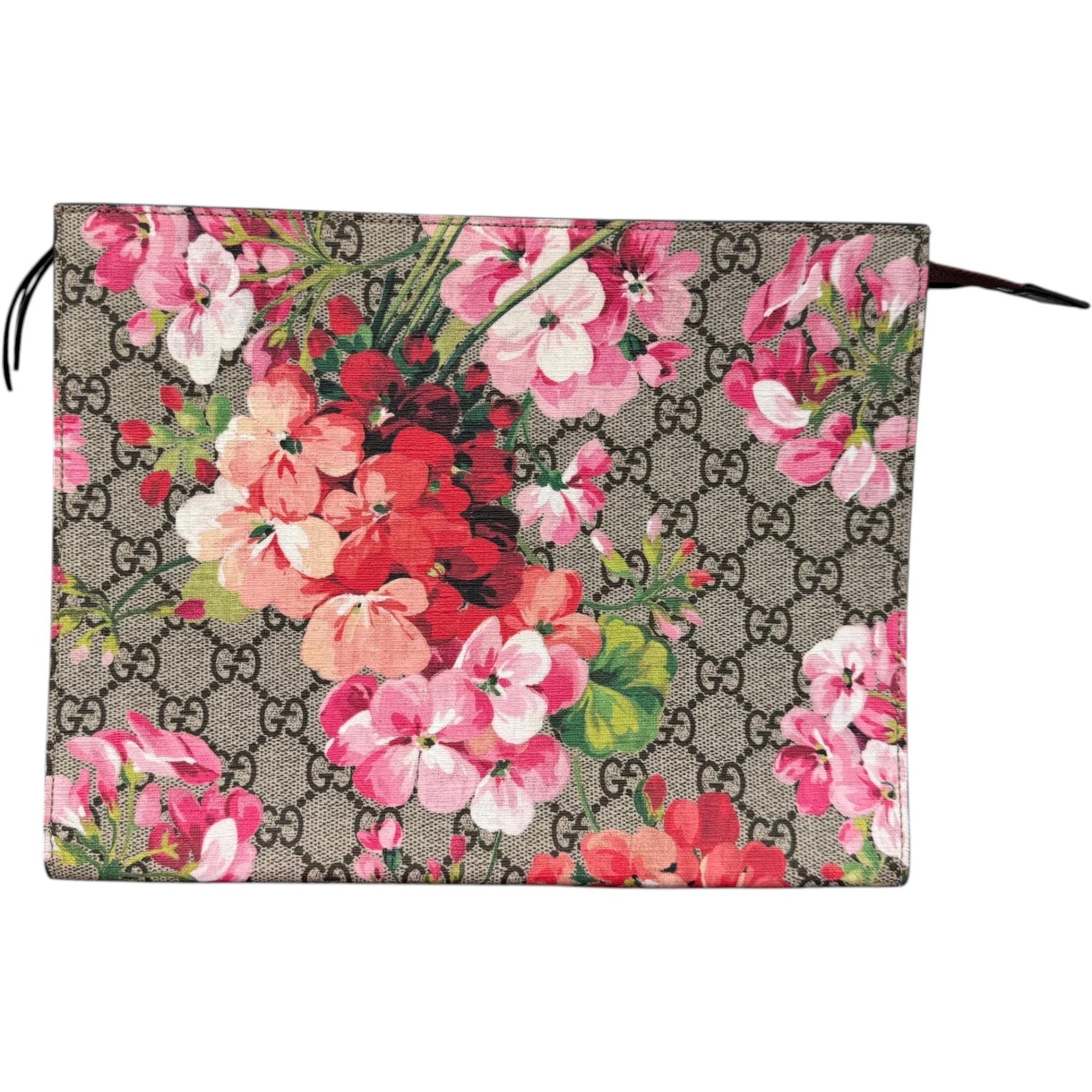 Leather clutch bag