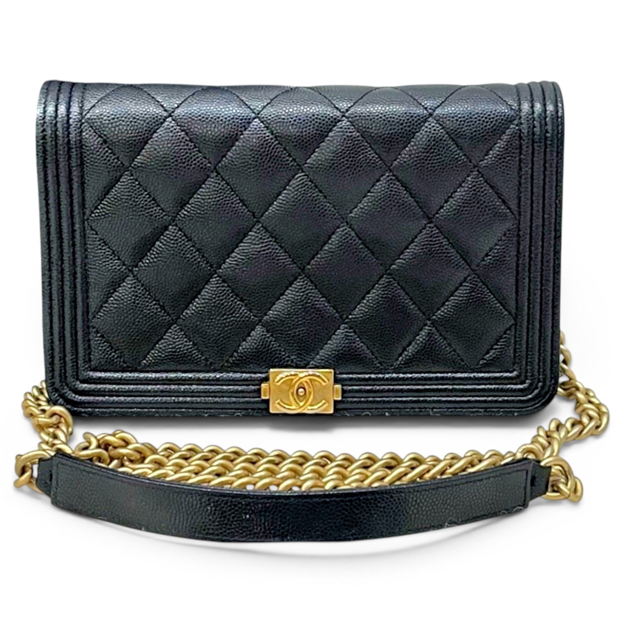 Wallet On Chain Boy leather crossbody bag
